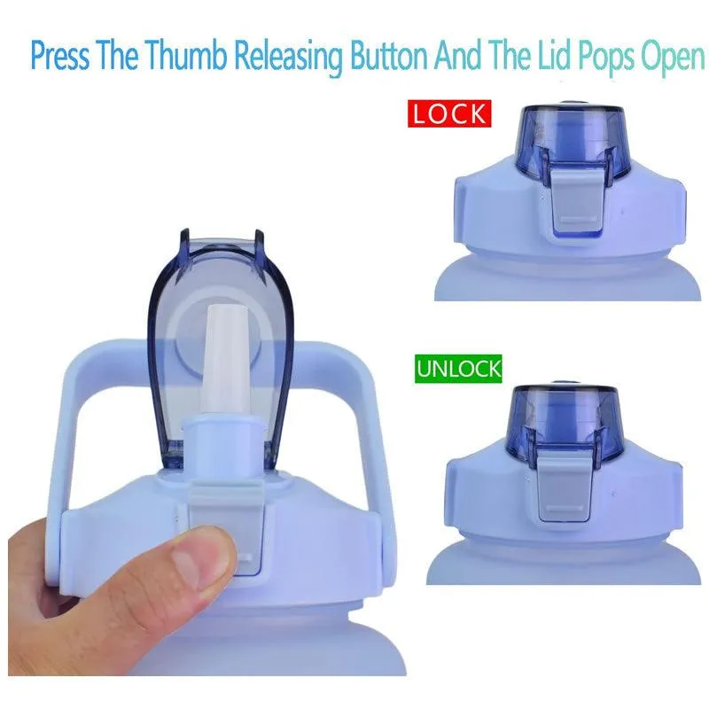 2L Water Bottle With Straw And Lid IF-91