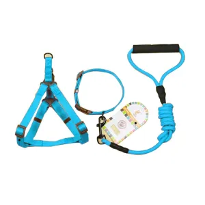 3 Piece Pet Set Collar Harness & Leash L Chest 57 90Cm Neck 40 64Cm Weight 35Kg Max