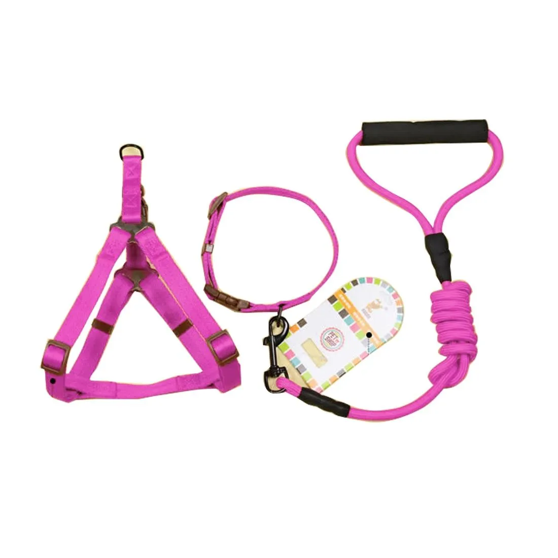 3 Piece Pet Set Collar Harness & Leash L Chest 57 90Cm Neck 40 64Cm Weight 35Kg Max