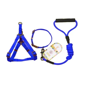 3 Piece Pet Set Collar Harness & Leash M 15Kg Max 33 52Cm Neck 43 67Cm Chest