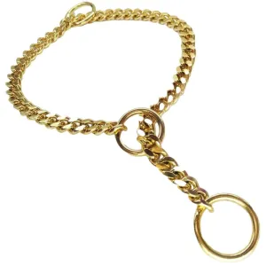3.0mm Stainless Steel Golden Dog Collar p Chain