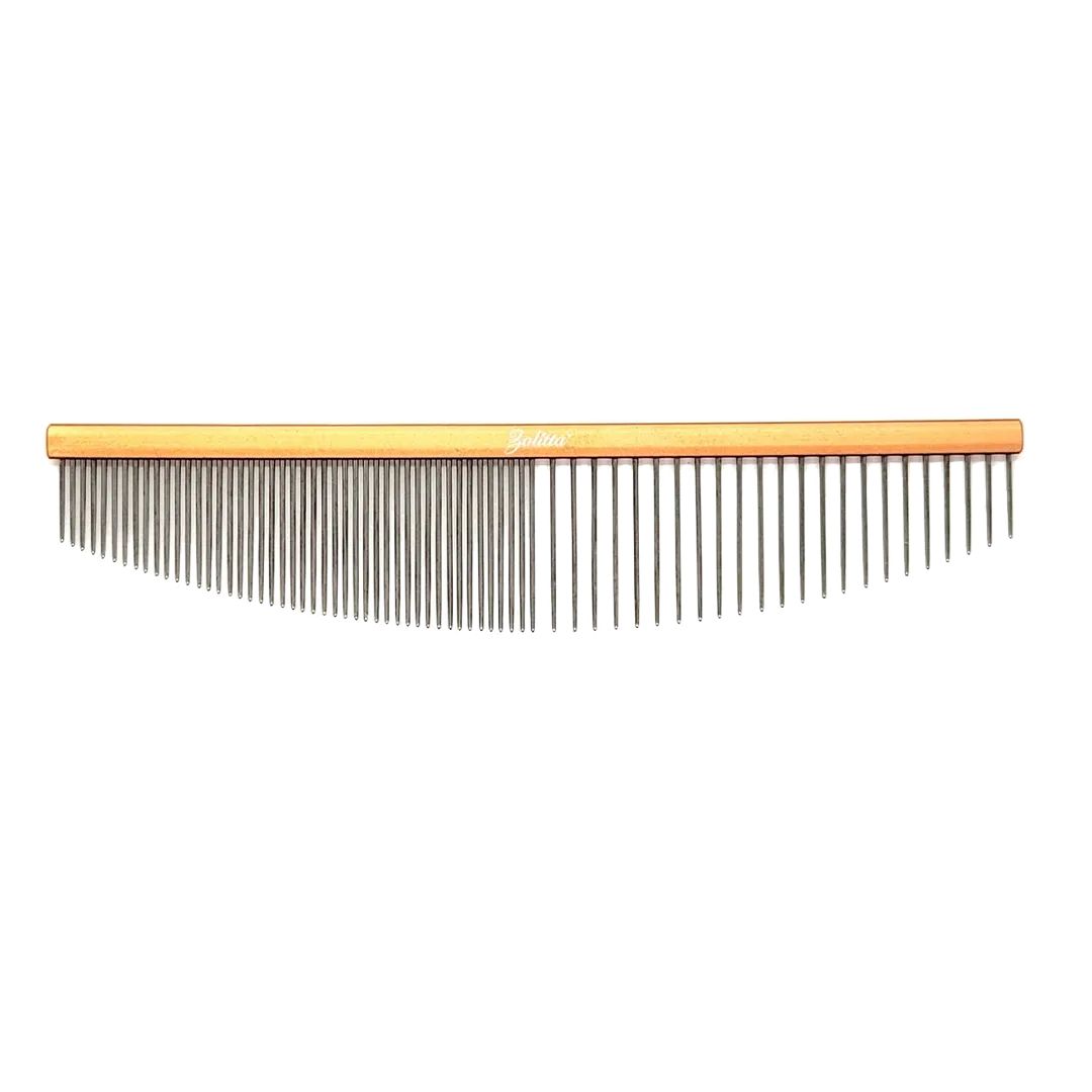 6.5" 50/50 Rose Gold Half-Moon Comb by Zolitta