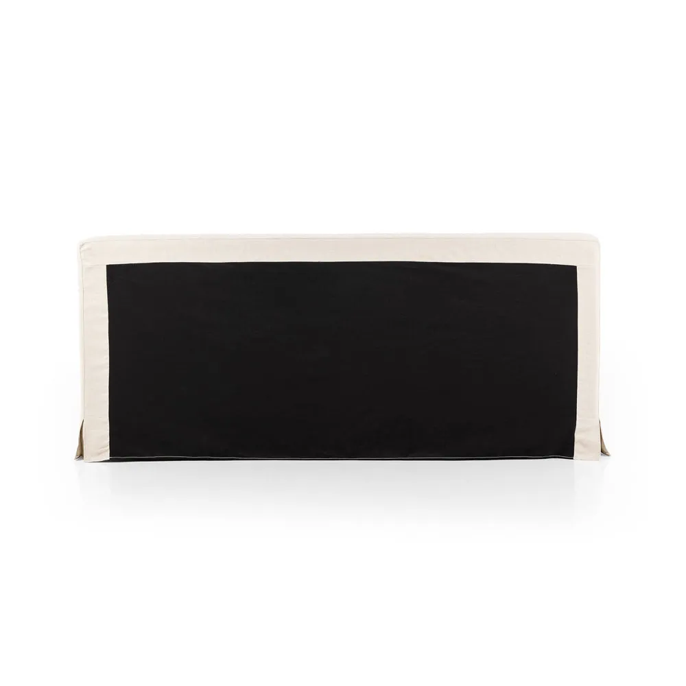 Aidan Slipcovered King Bed, Brussels Natural