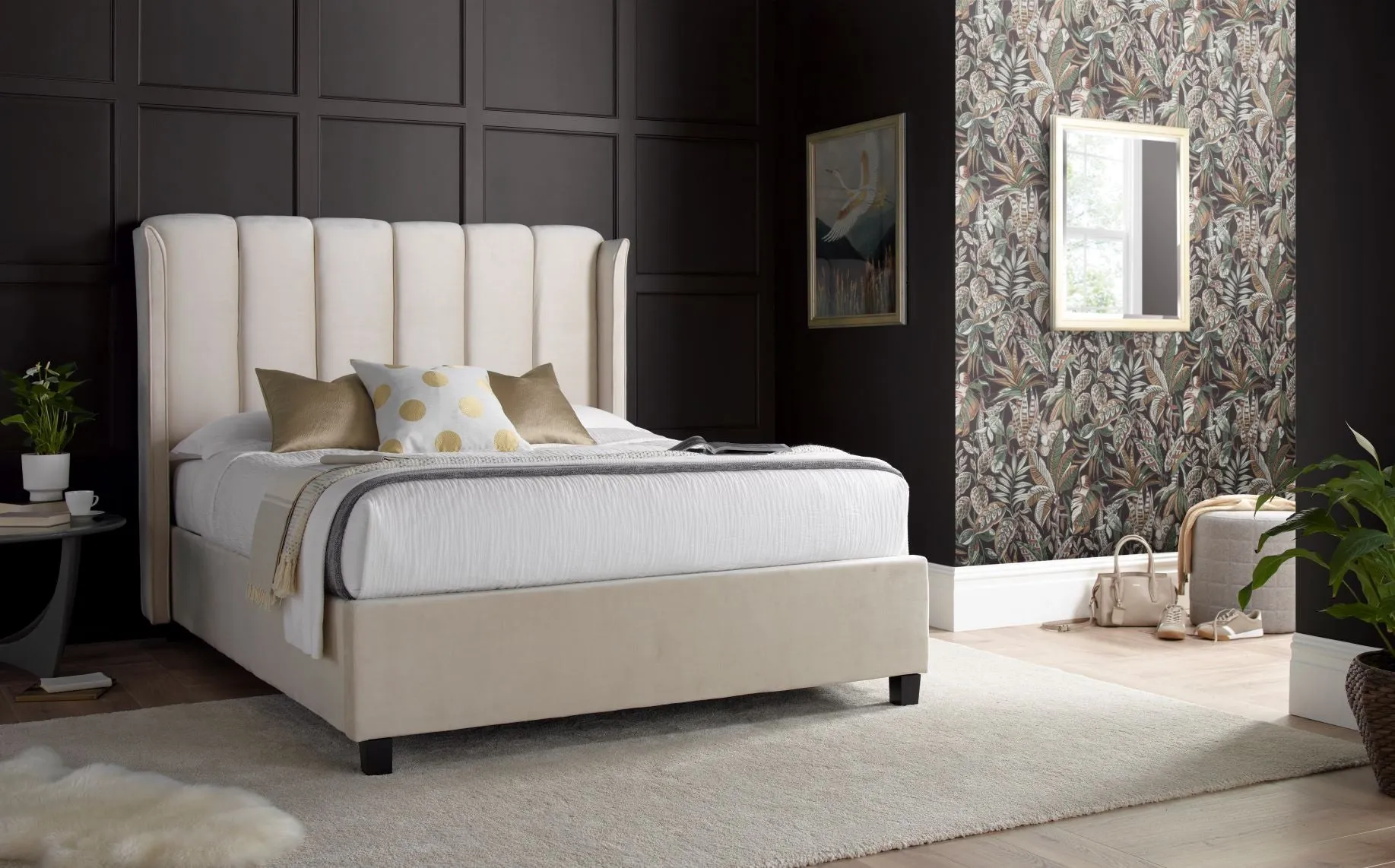 Bedmaster Aurora Velvet Ottoman Storage Bed