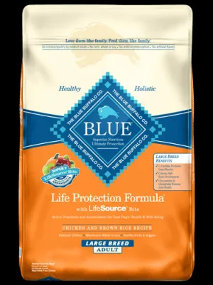 Blue Buffalo Chicken & Rice Large Breed Dry Dog Food 30lb