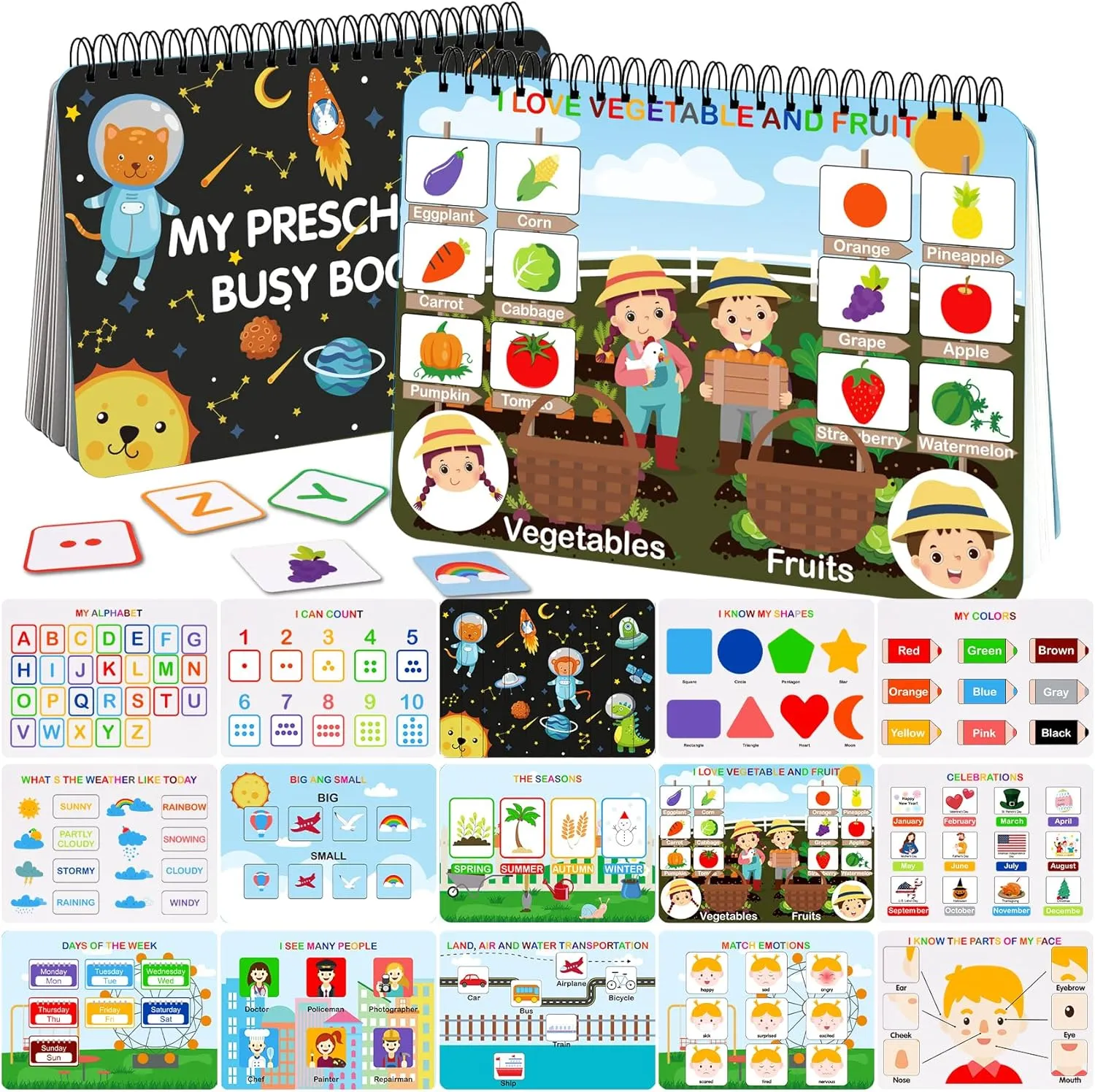 ColorQuest Montessori Learning Binder for Preschoolers: Engage Young Minds with Fun Activities