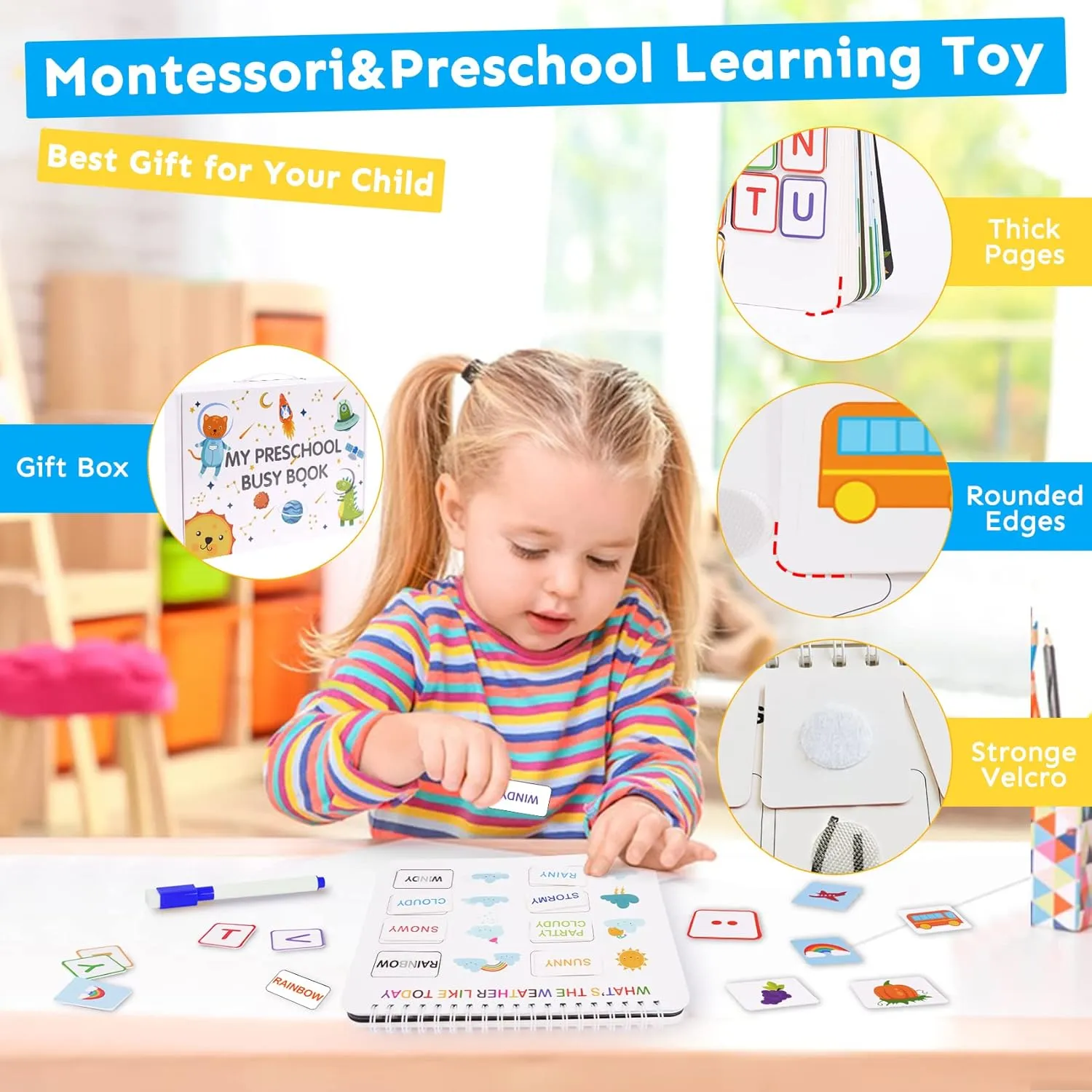 ColorQuest Montessori Learning Binder for Preschoolers: Engage Young Minds with Fun Activities