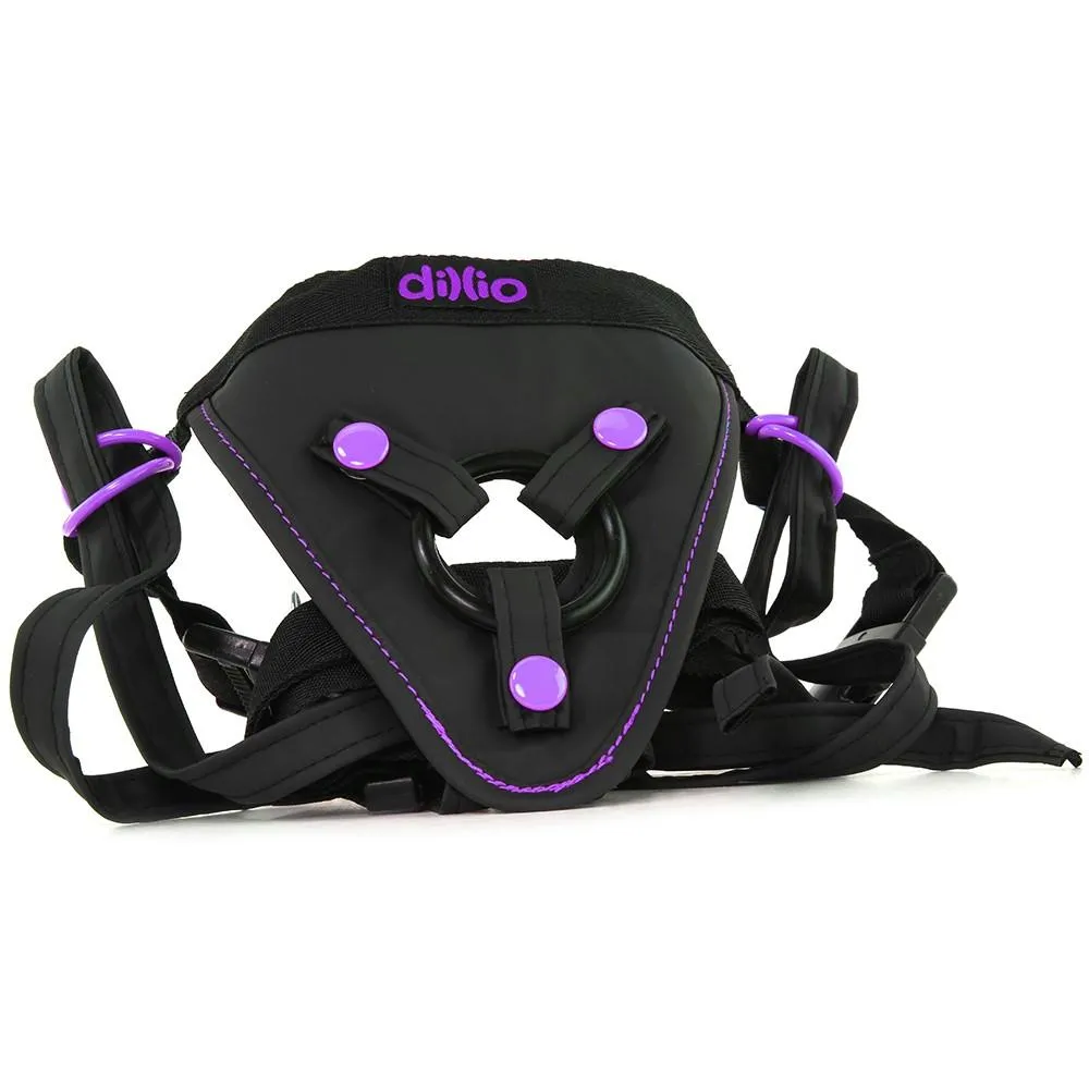 Dillio Perfect Fit Harness in Black-Purple