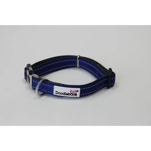 Doodlebone Padded Dog Collar Cobalt Size 3-6