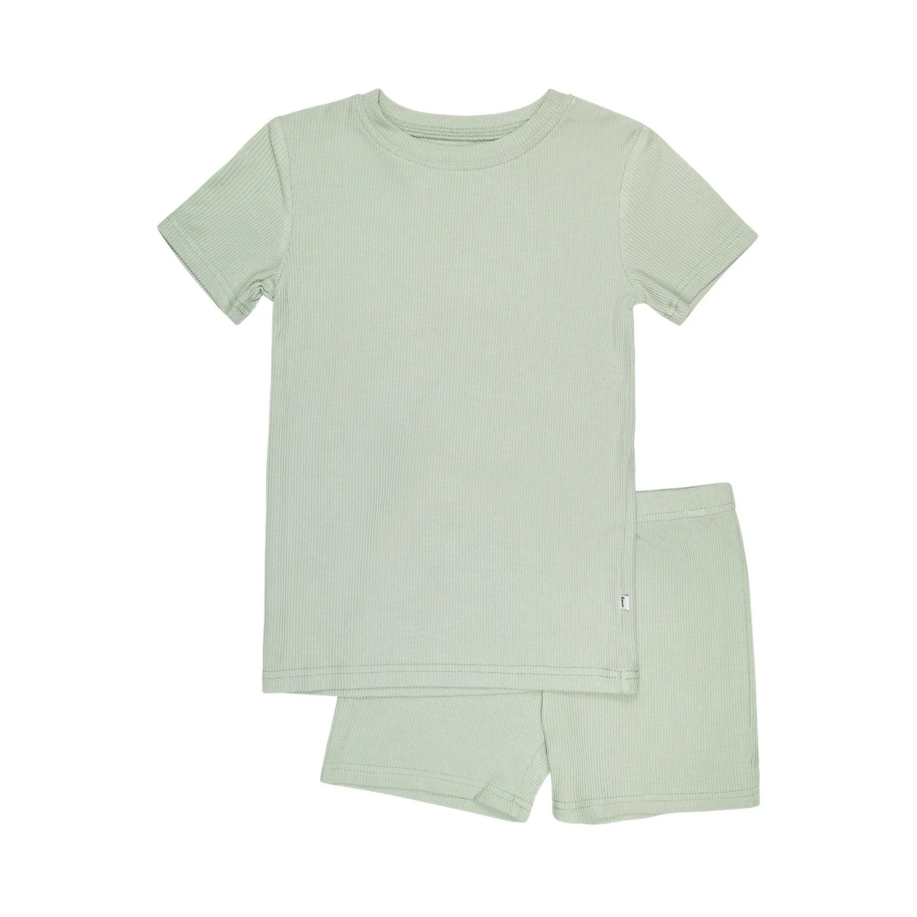 Dusty Sage Small Ribbed Shorts Two-Piece Set