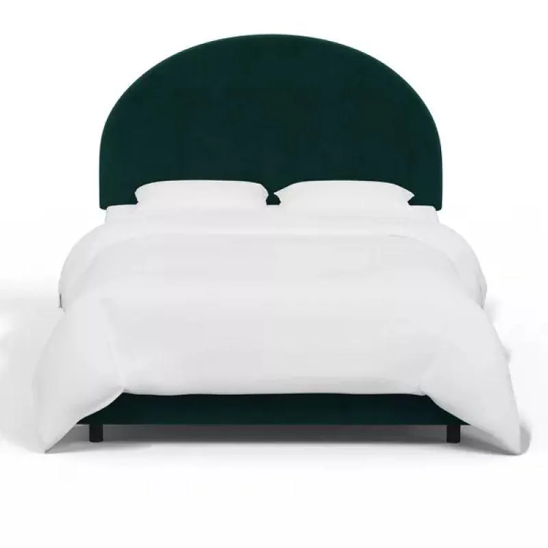 Elite Collection: Swedish Wood Queen Bed - Majestic Green Elegance (180x200x140) by Alhome