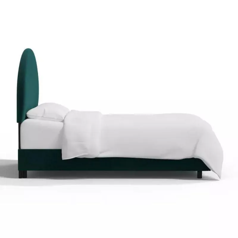 Elite Collection: Swedish Wood Queen Bed - Majestic Green Elegance (180x200x140) by Alhome