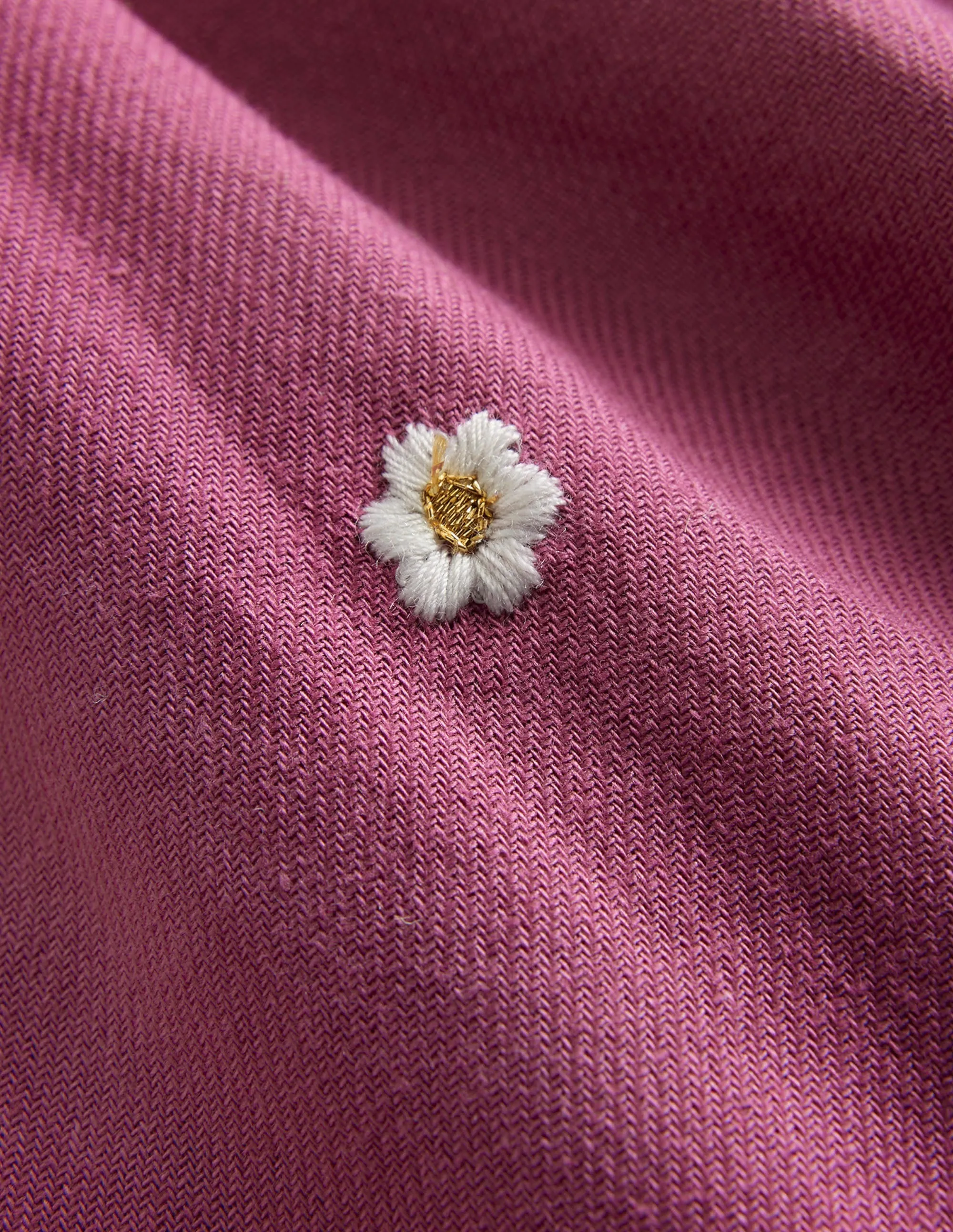 Embroidered Twirly Skirt-Teacup Pink Daisy