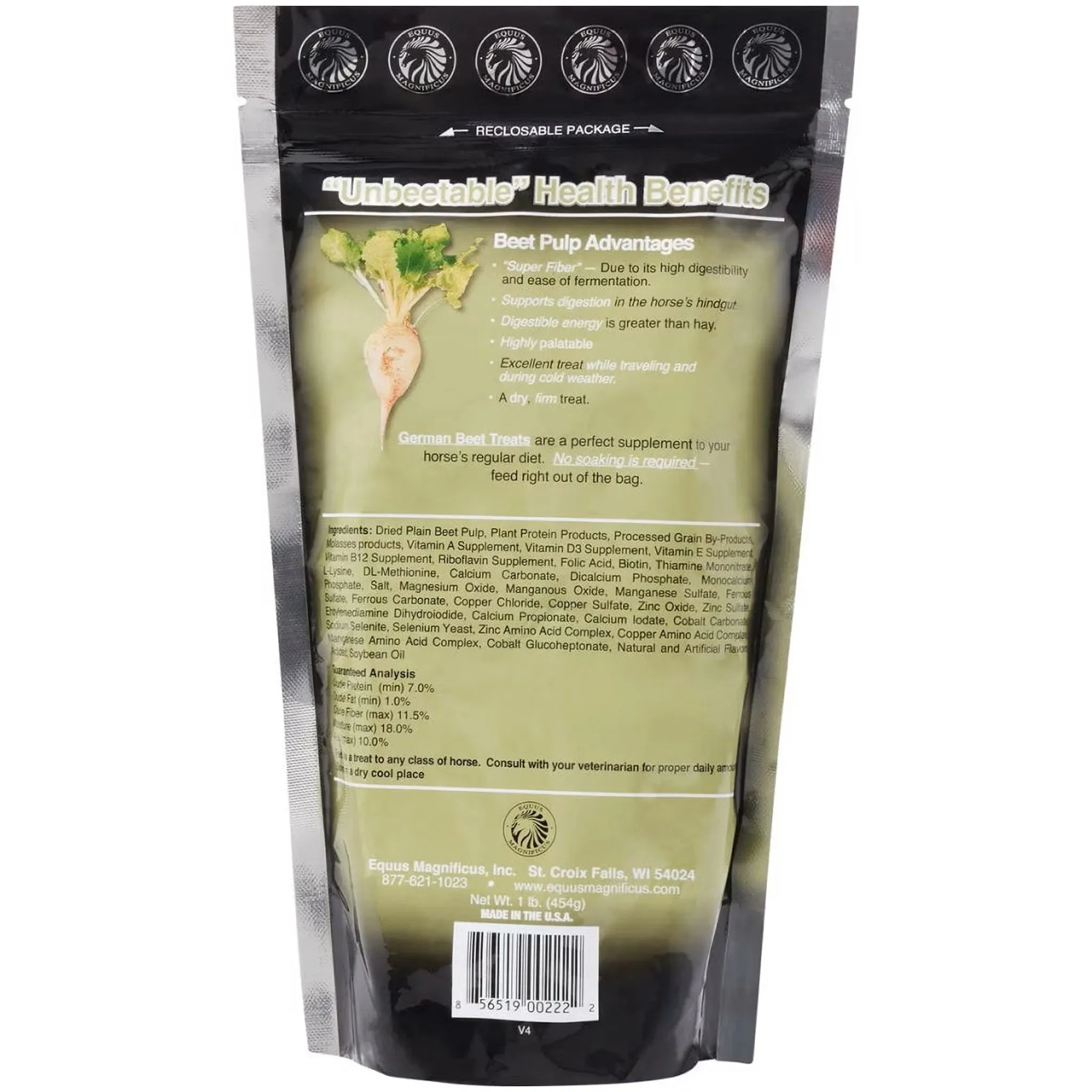 Equus Magnificus The German Beet Treats High Fiber Horse Treat