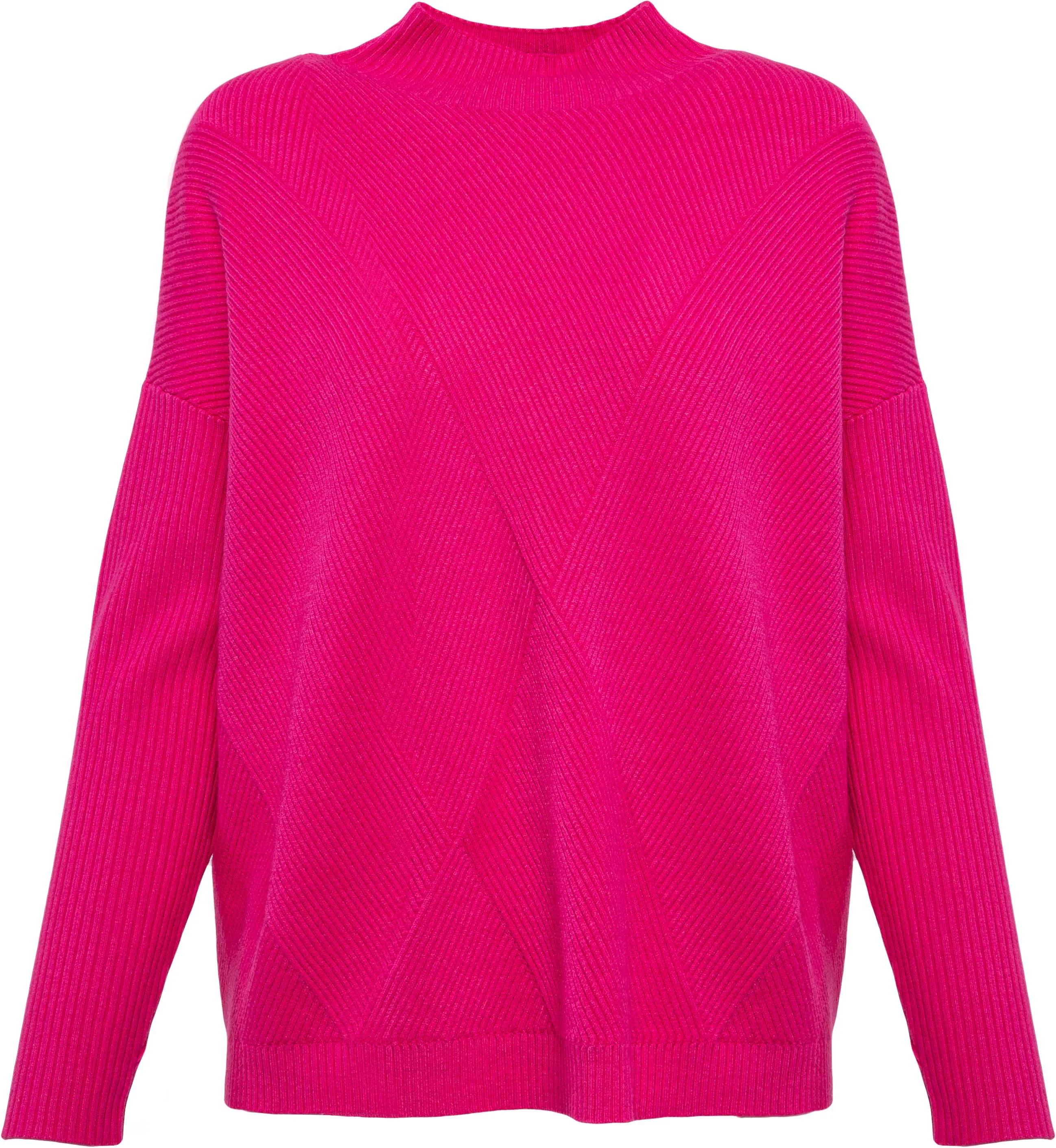 FINAL SALE FANNIN FUCHSIA MOCK NECK SWEATER - M MADE IN ITALY