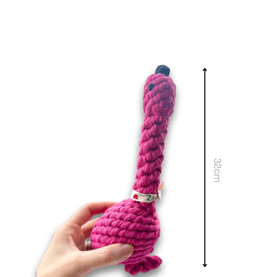Flamingo Rope Dog Toy