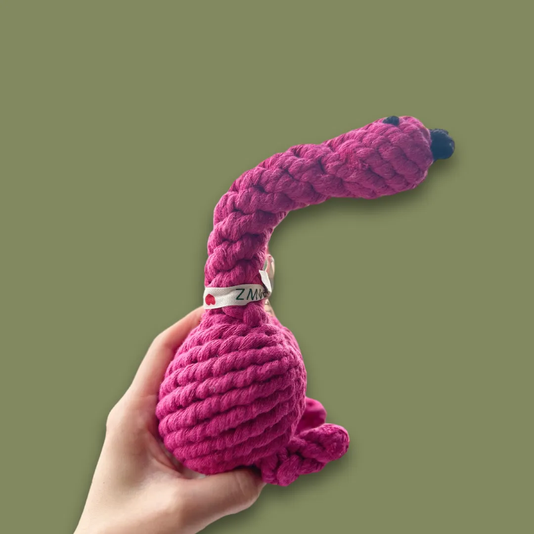 Flamingo Rope Dog Toy