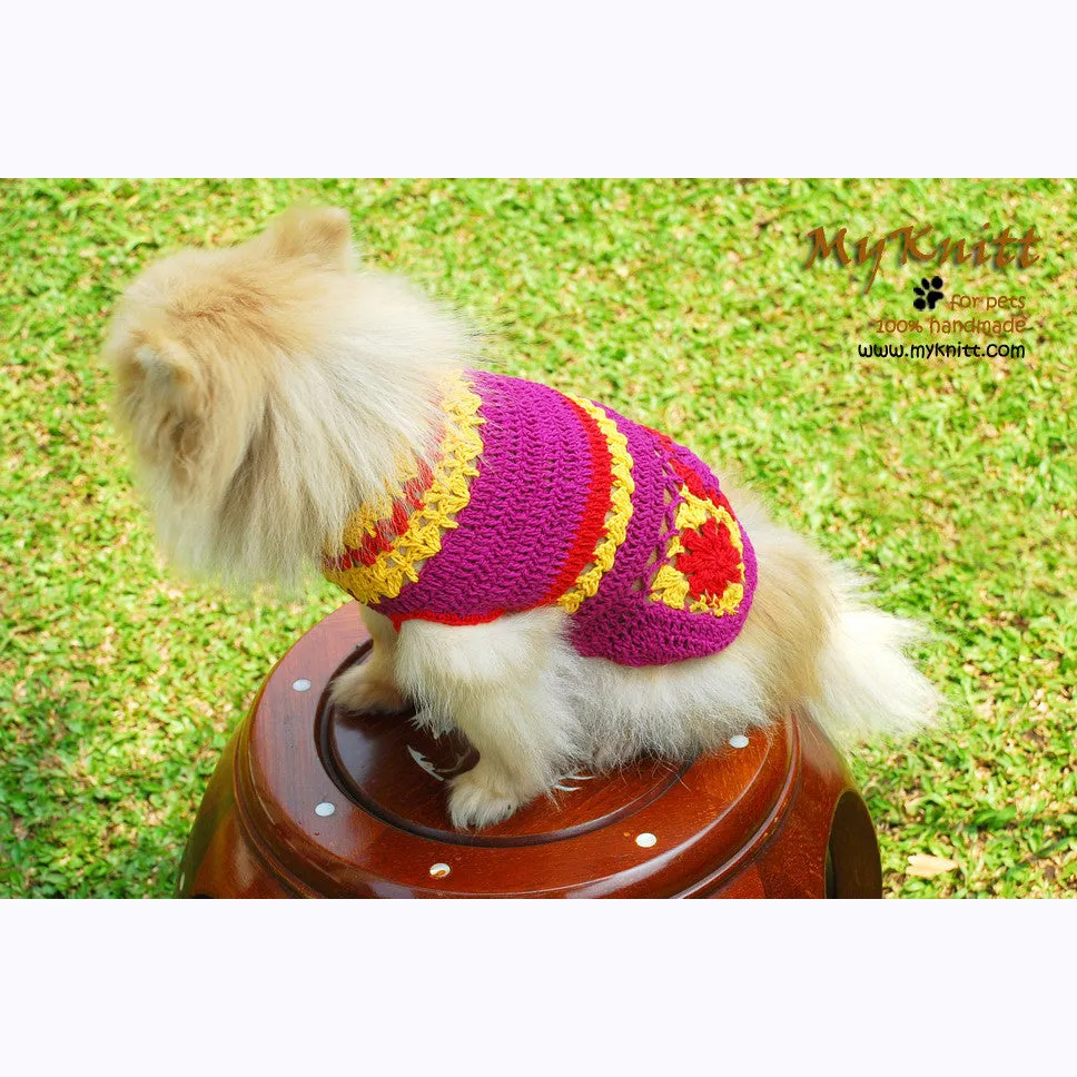 Fuchsia Flower Girl Dog Clothes DK833