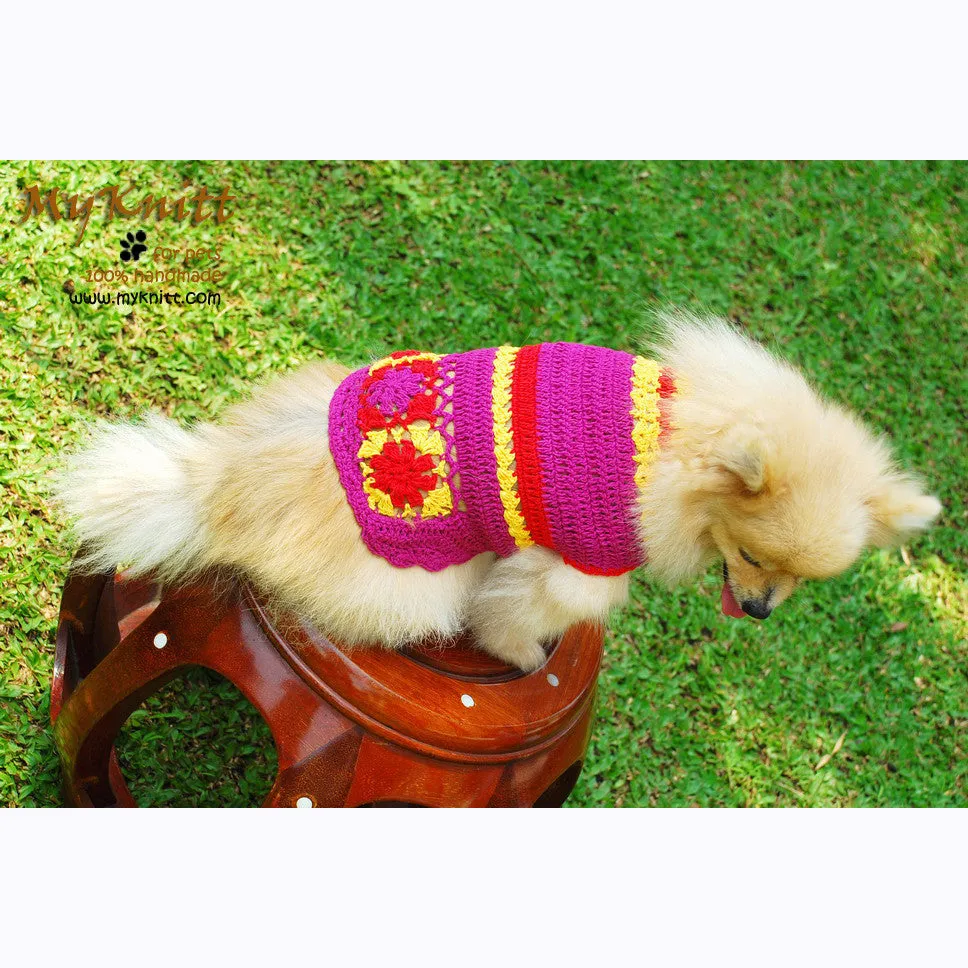 Fuchsia Flower Girl Dog Clothes DK833