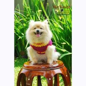 Fuchsia Flower Girl Dog Clothes DK833