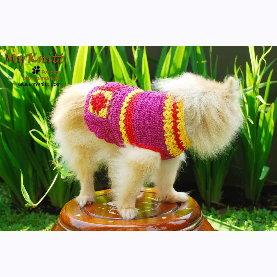 Fuchsia Flower Girl Dog Clothes DK833