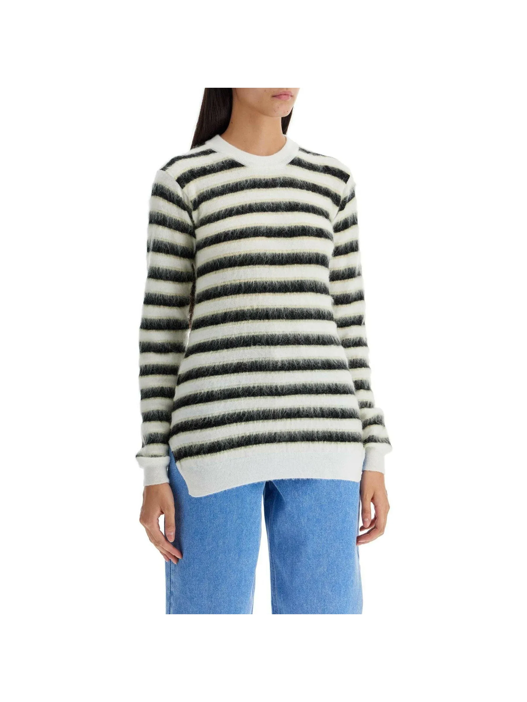 Fuzzy Striped Sweater