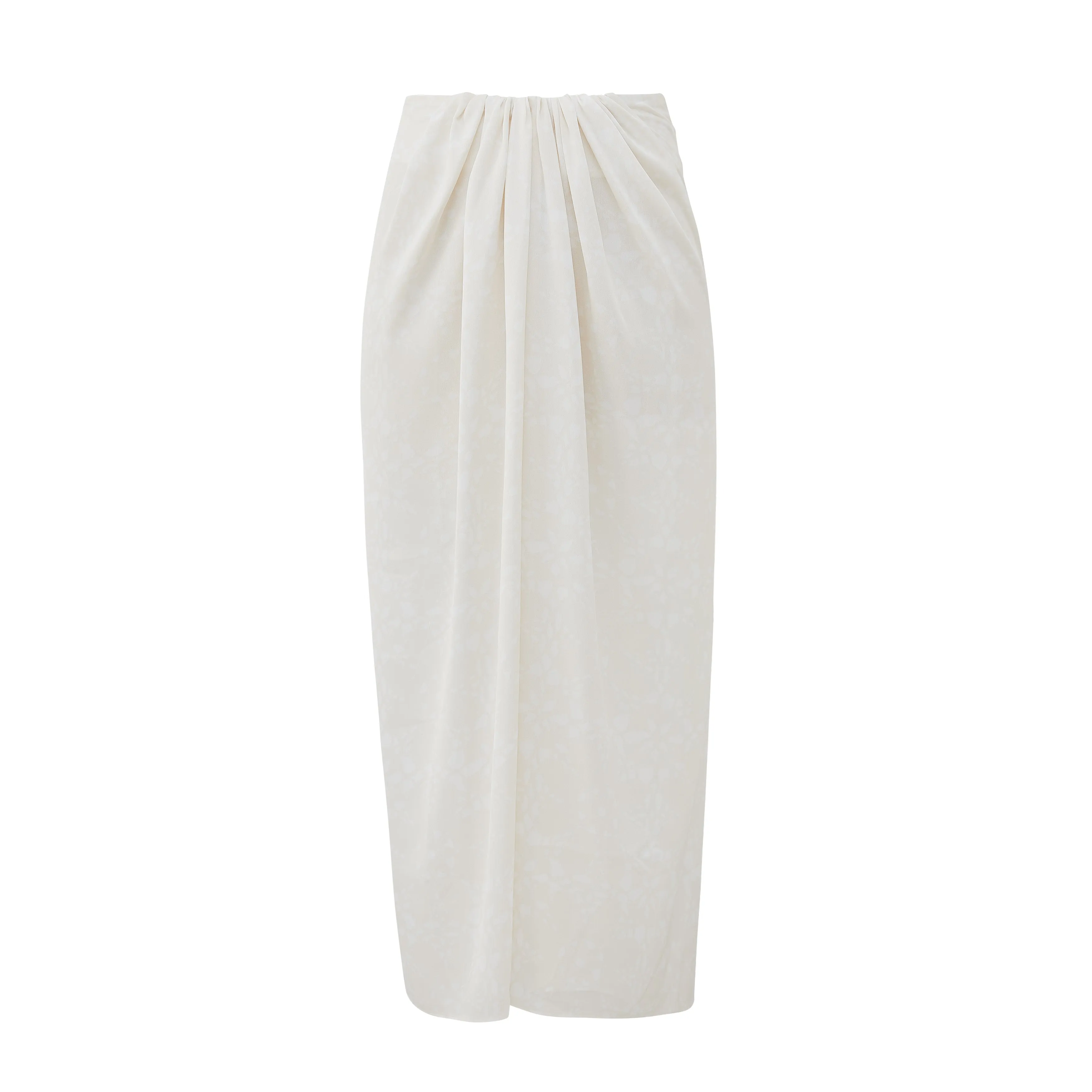 Gentle Cream Crochet Print Skirt