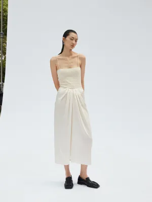 Gentle Cream Crochet Print Skirt