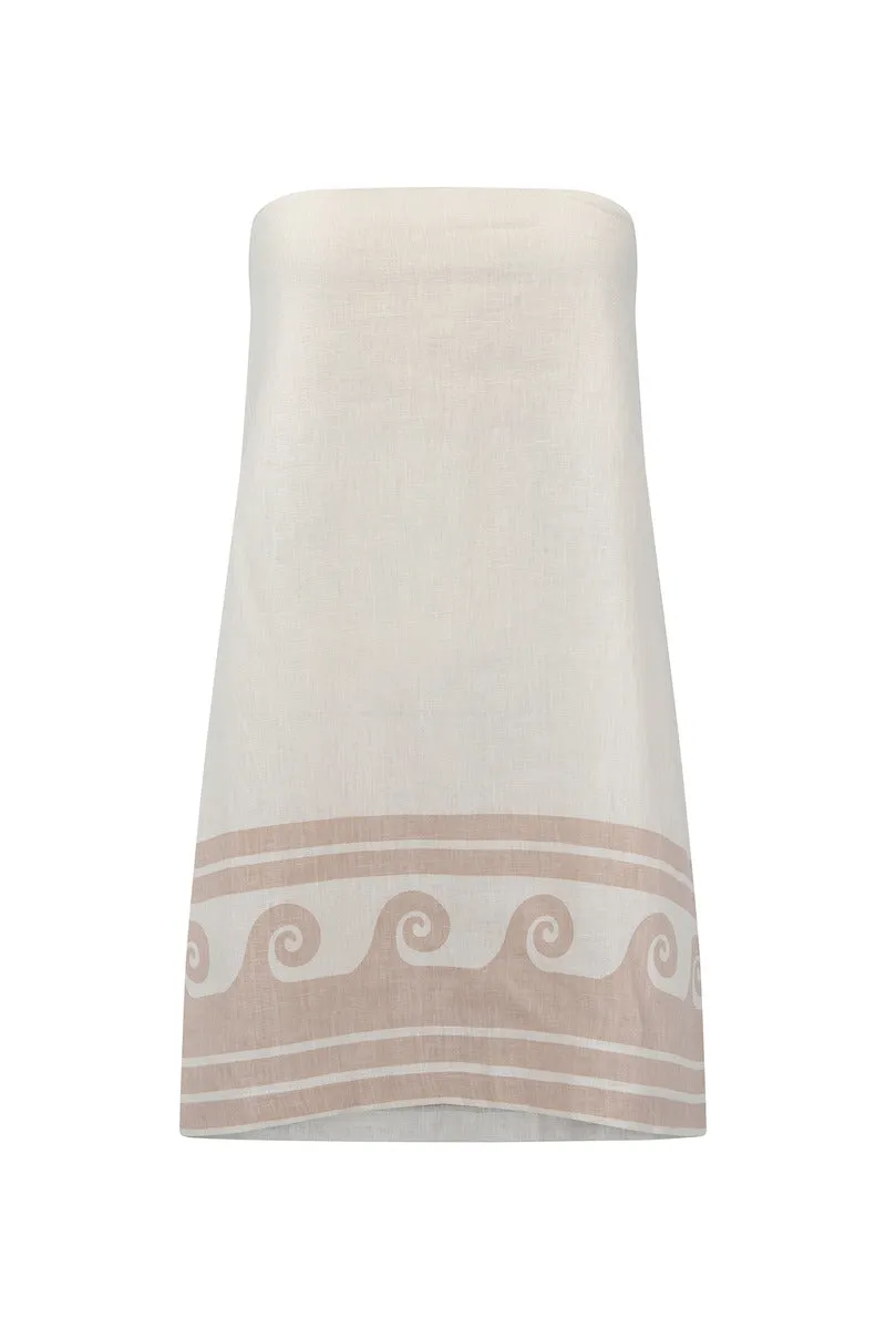 GENTLE WAVES MINI DRESS - CREAM