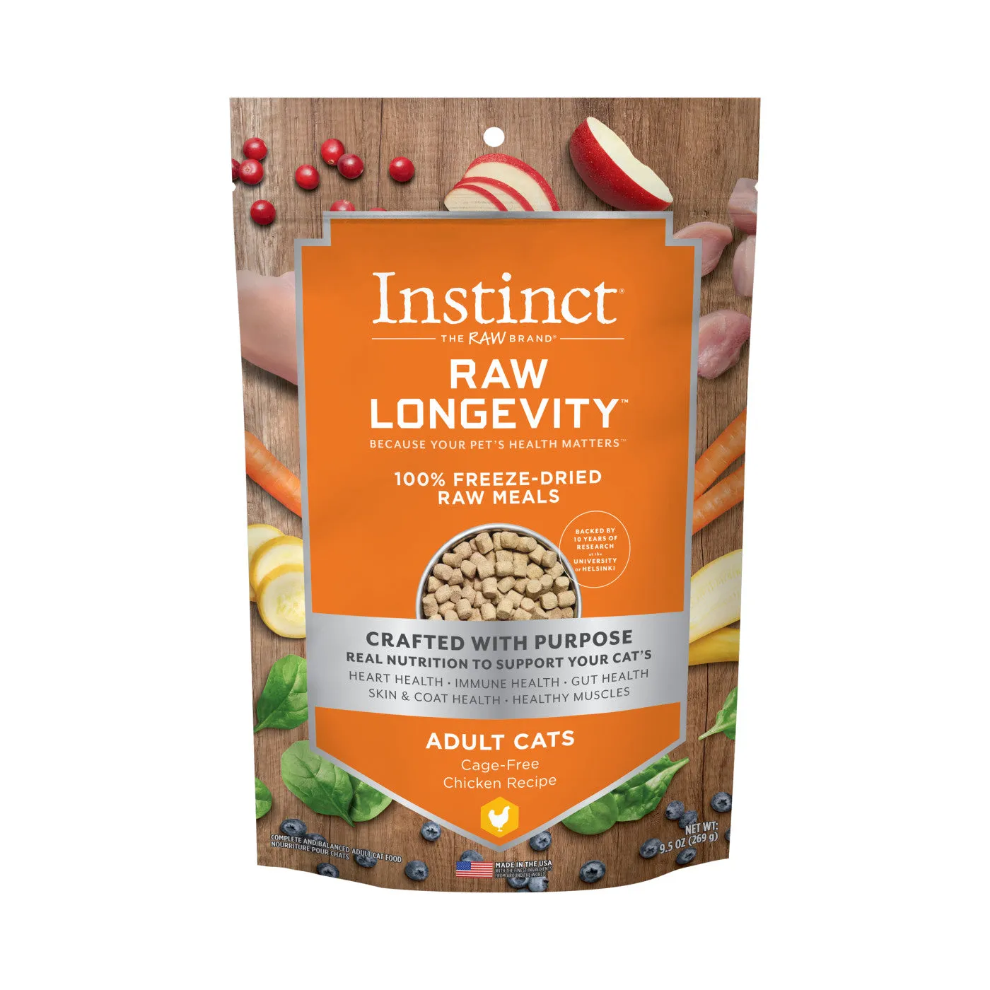 Instinct Longevity Feline - Chicken Freeze Dried Raw Meals Adult Cat Food