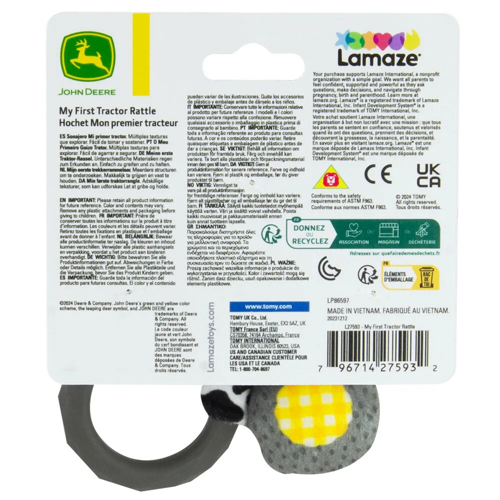 John Deere Lamaze My First Tractor Rattle Toy