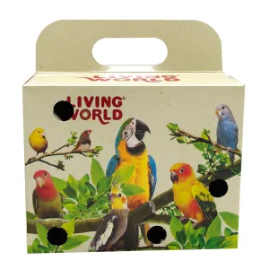 Living World Bird Carrier Cardboard Box - 10 x 10 x 13 cm (4 x 4 x 5 in)