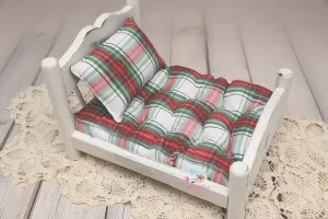MADE TO ORDER- REVERSIBLE 2 Color Christmas Plaid- NB Mattress