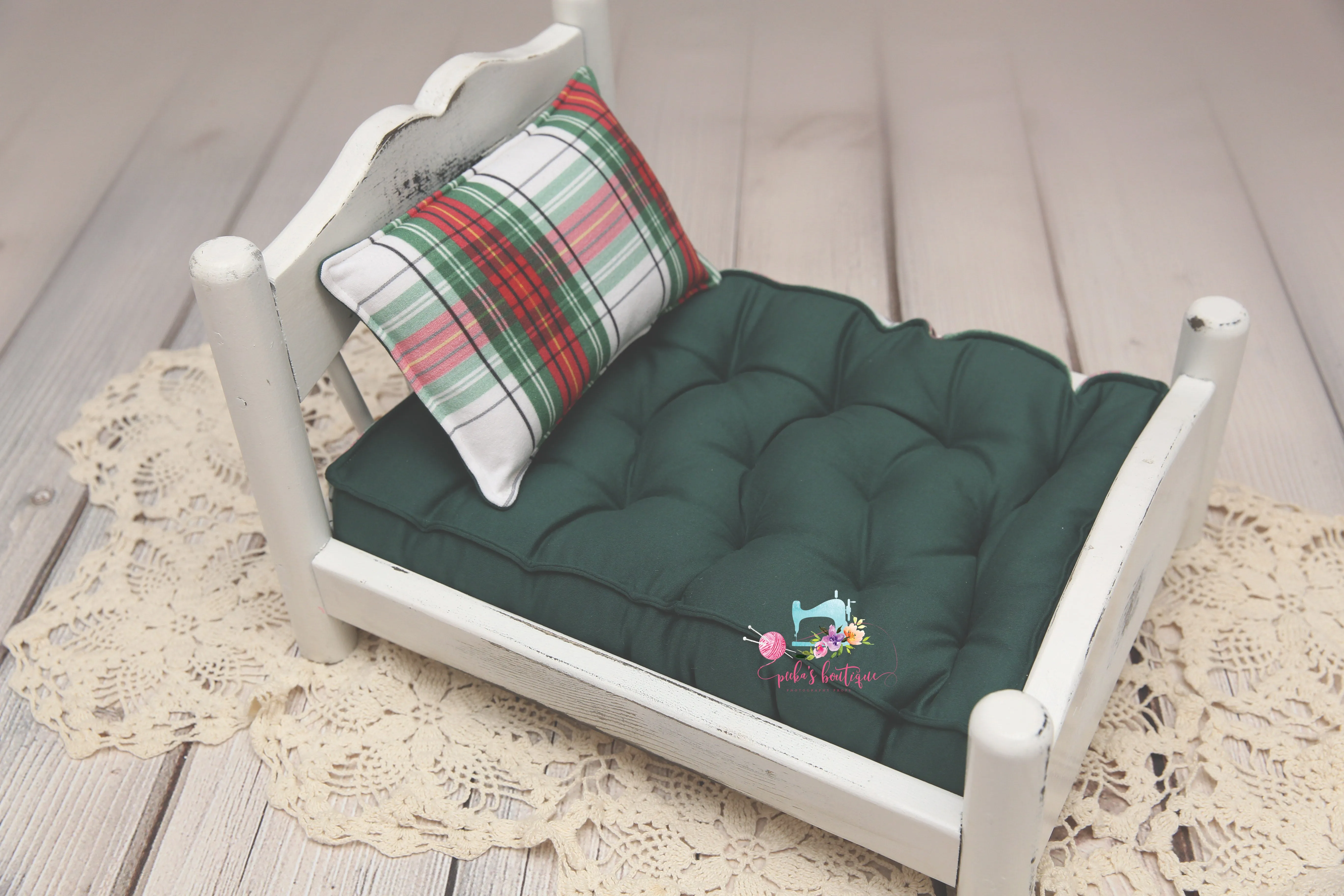 MADE TO ORDER- REVERSIBLE 2 Color Christmas Plaid- NB Mattress