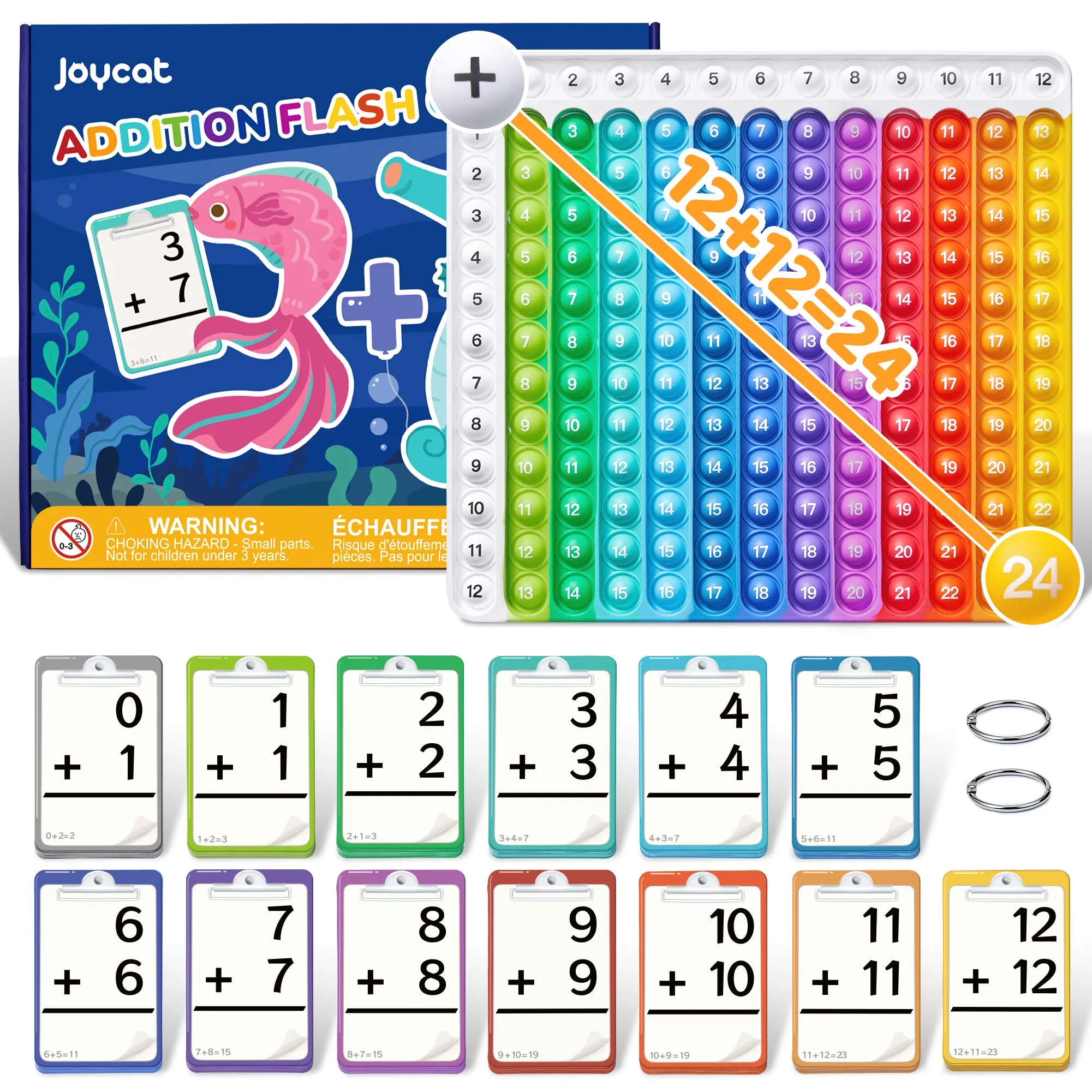 Math Flash Cards and Pop Fidget Chart