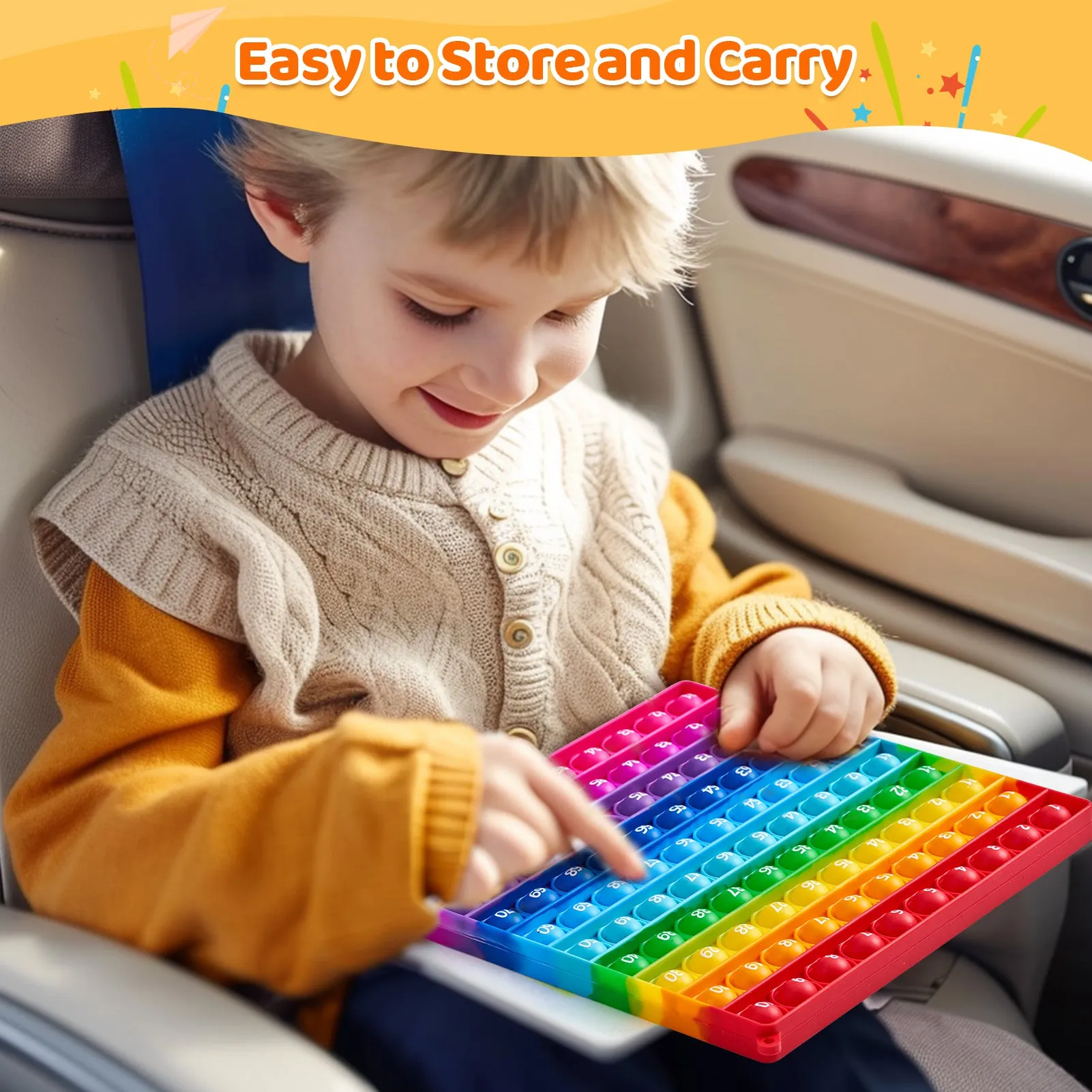 Math Flash Cards and Pop Fidget Chart
