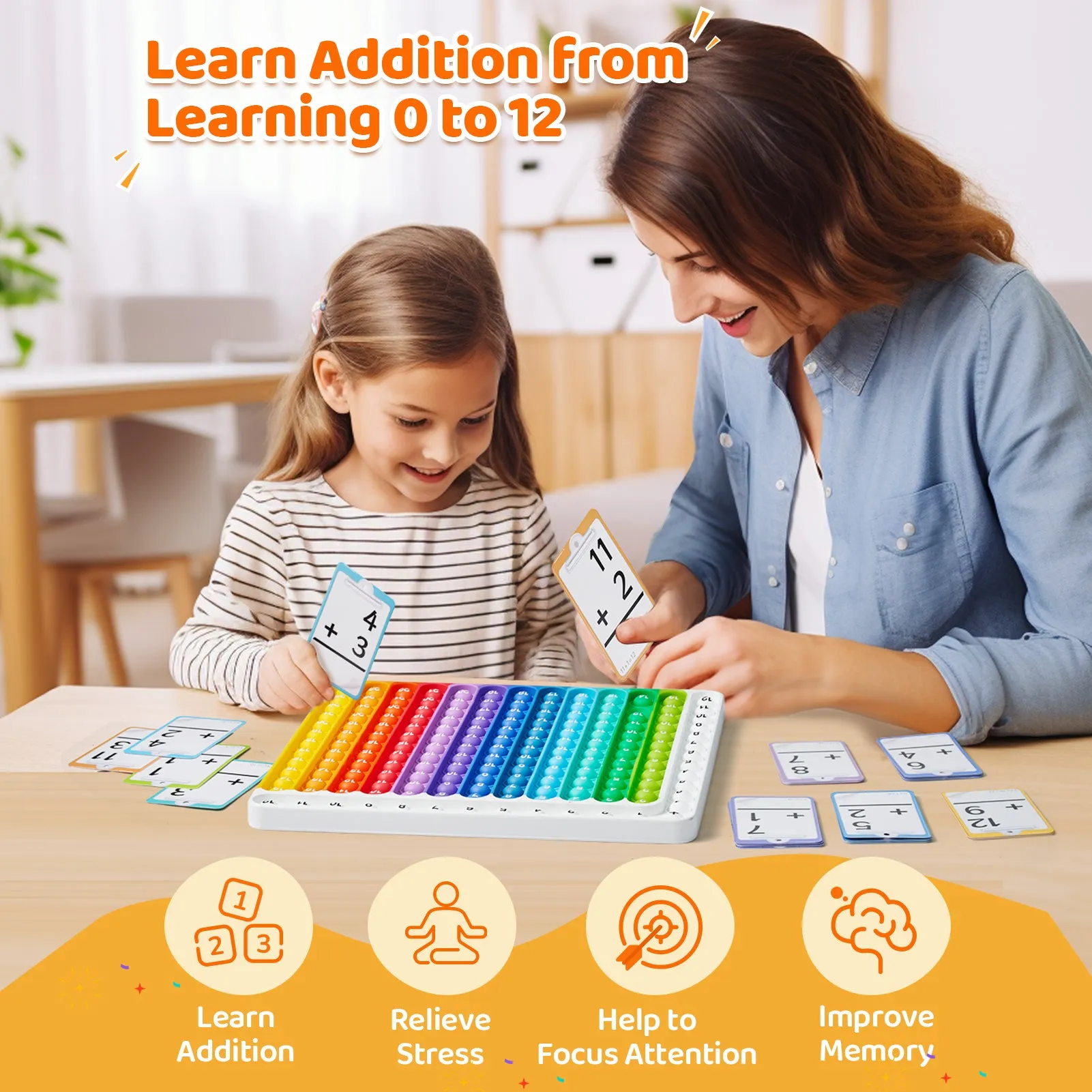 Math Flash Cards and Pop Fidget Chart
