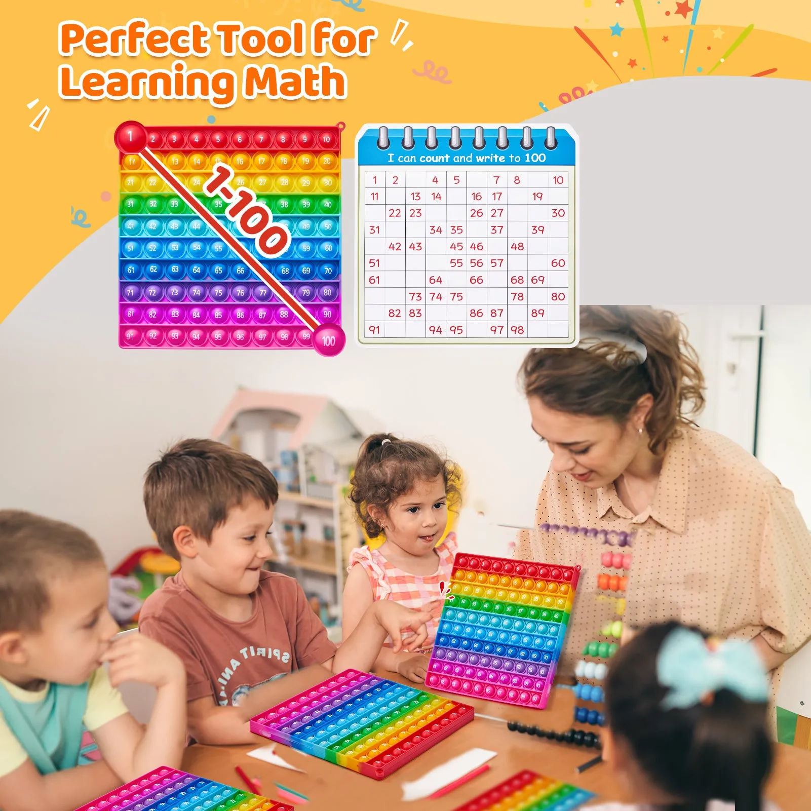 Math Flash Cards and Pop Fidget Chart