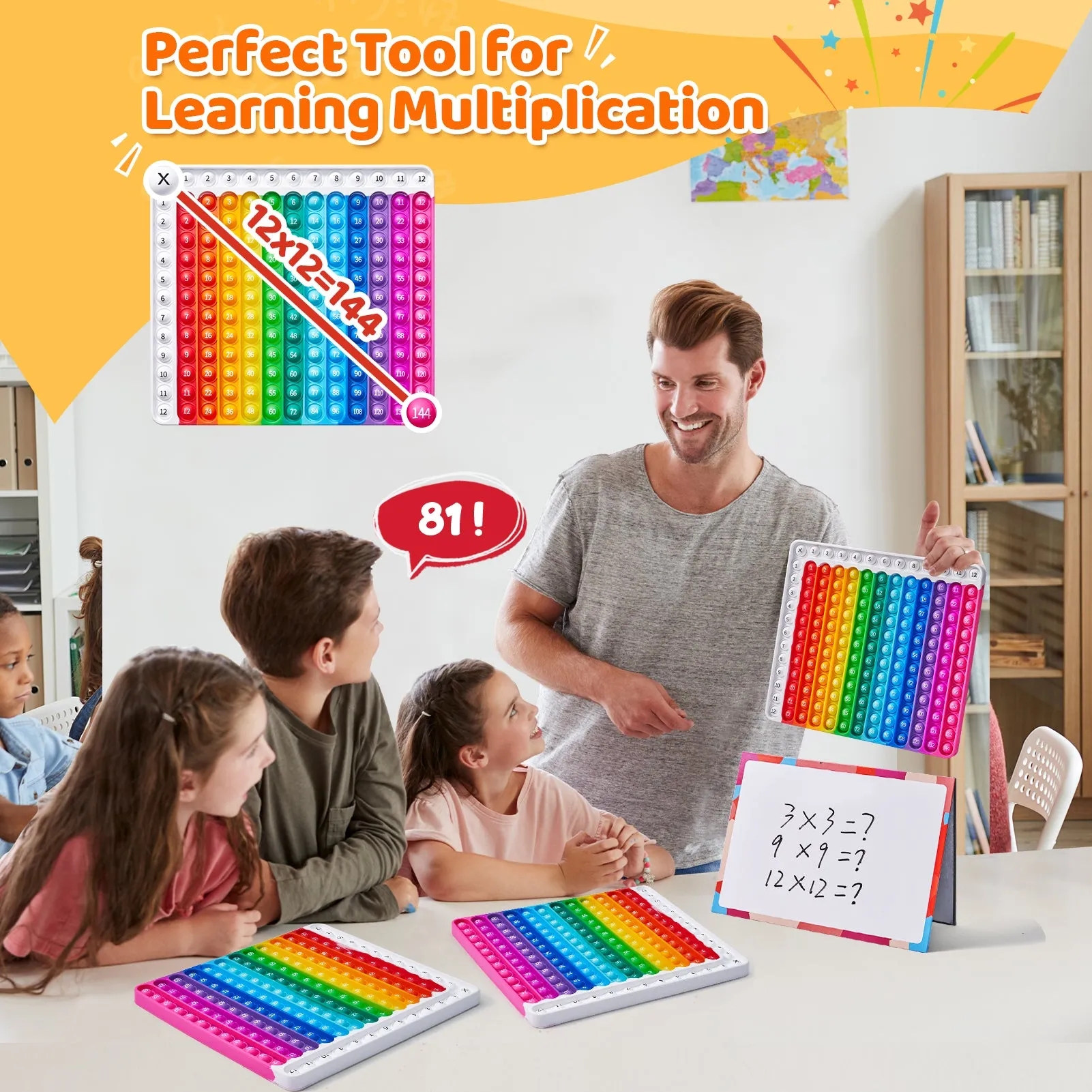Math Flash Cards and Pop Fidget Chart