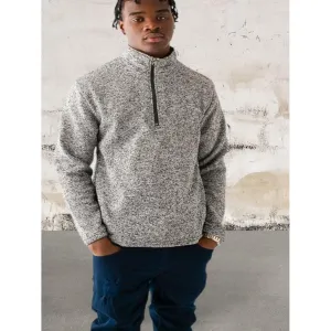 Men long sleeve 1/4 zip front sweater