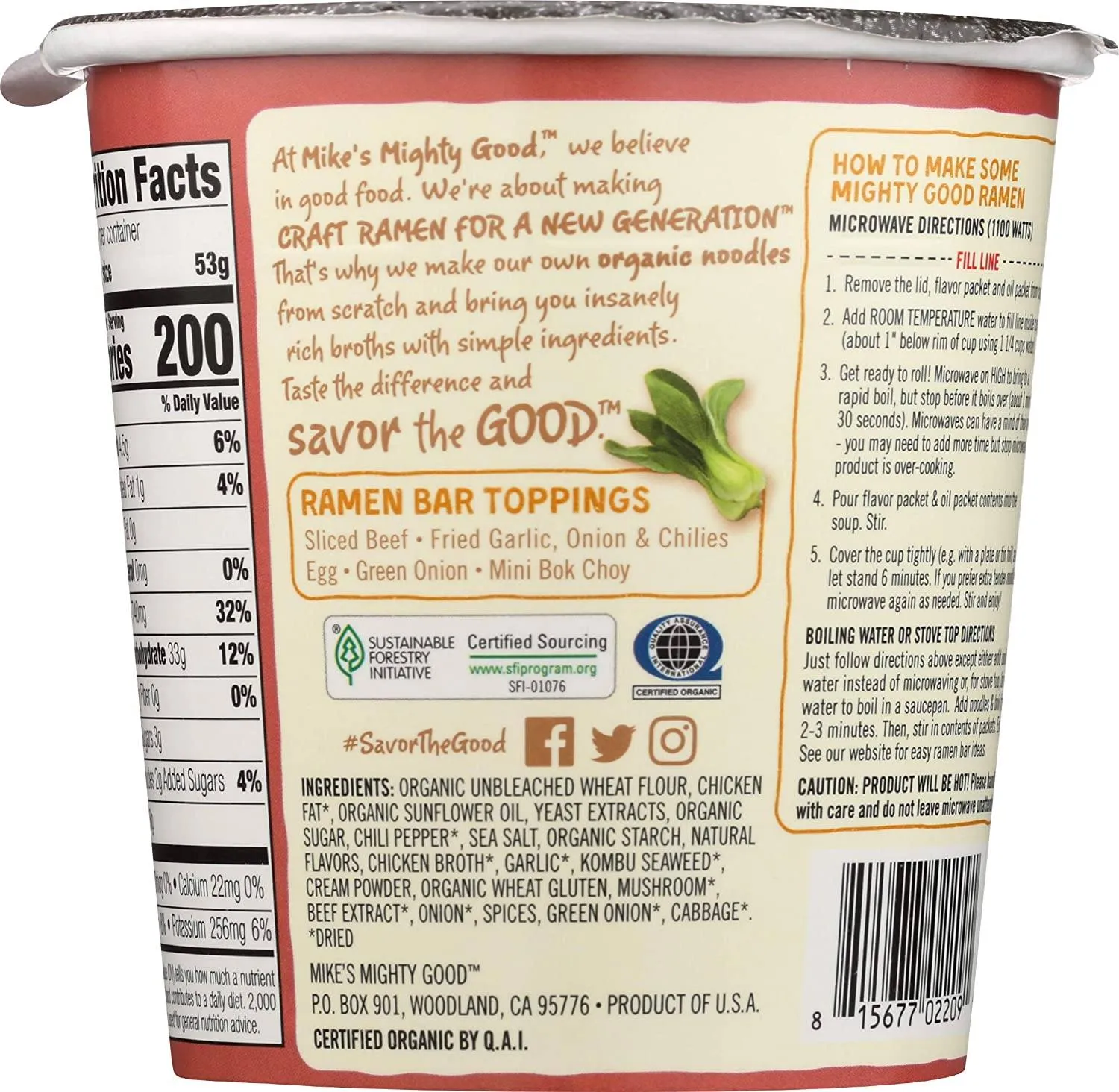 Mike's Mighty Good Craft Ramen Soup