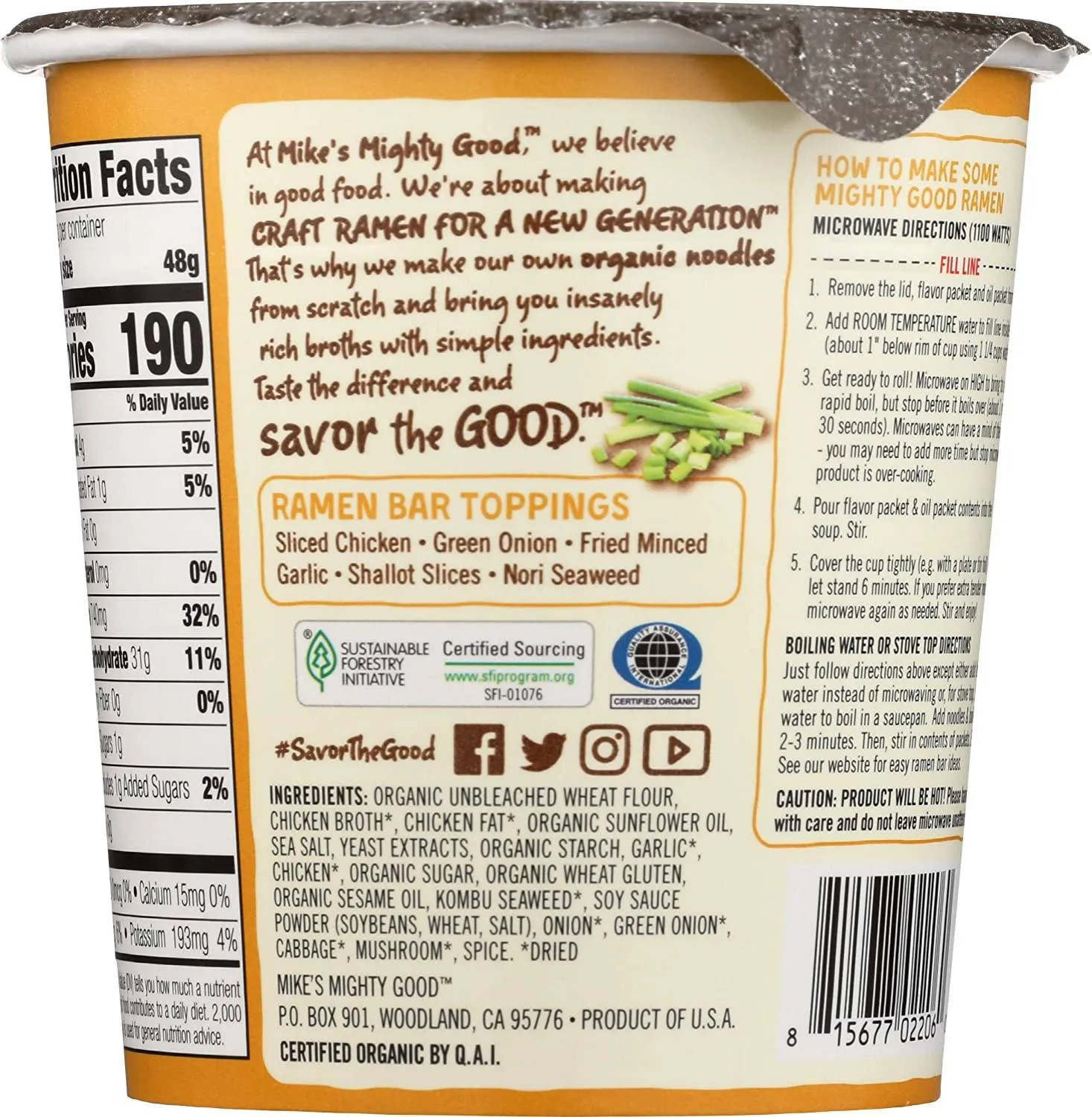 Mike's Mighty Good Craft Ramen Soup