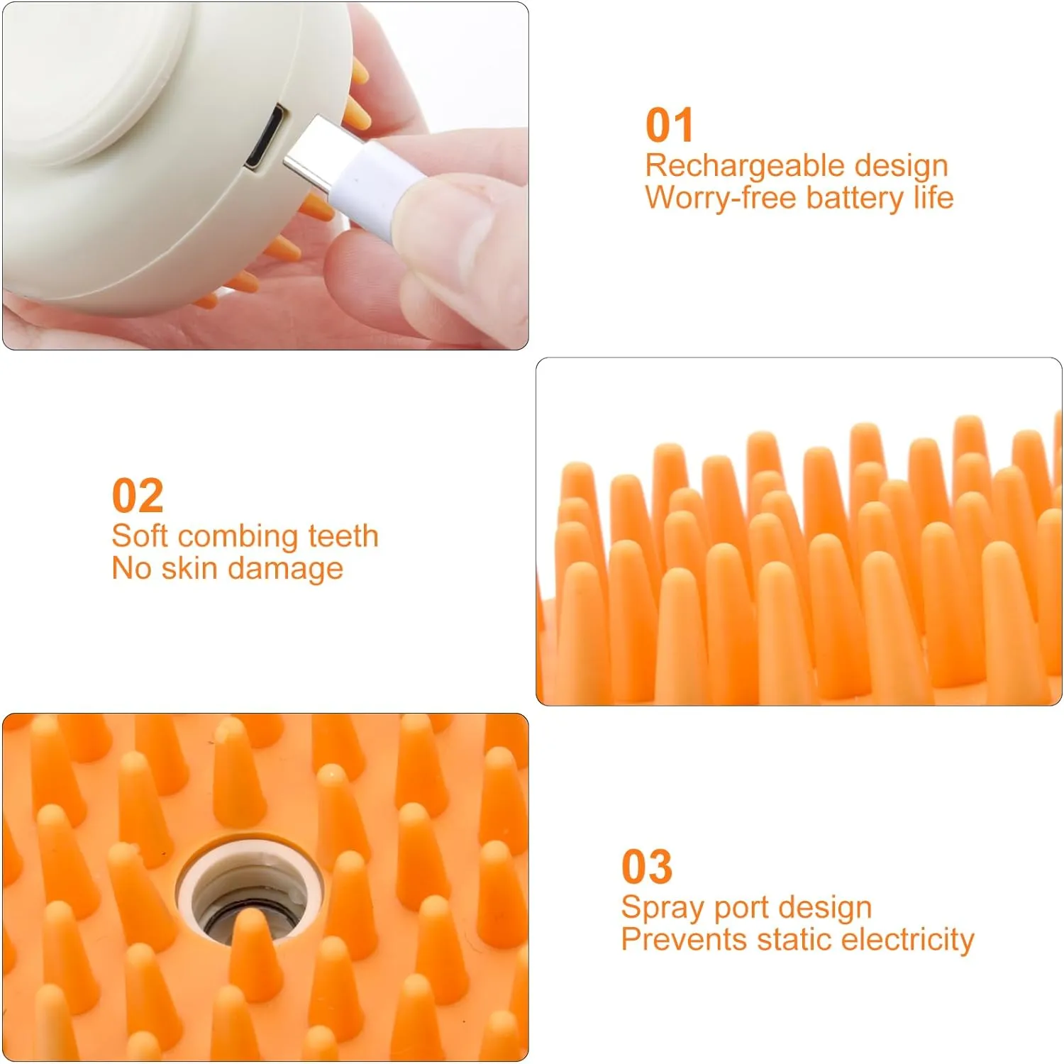 Modern Pet Water Steam Brush Bl-463