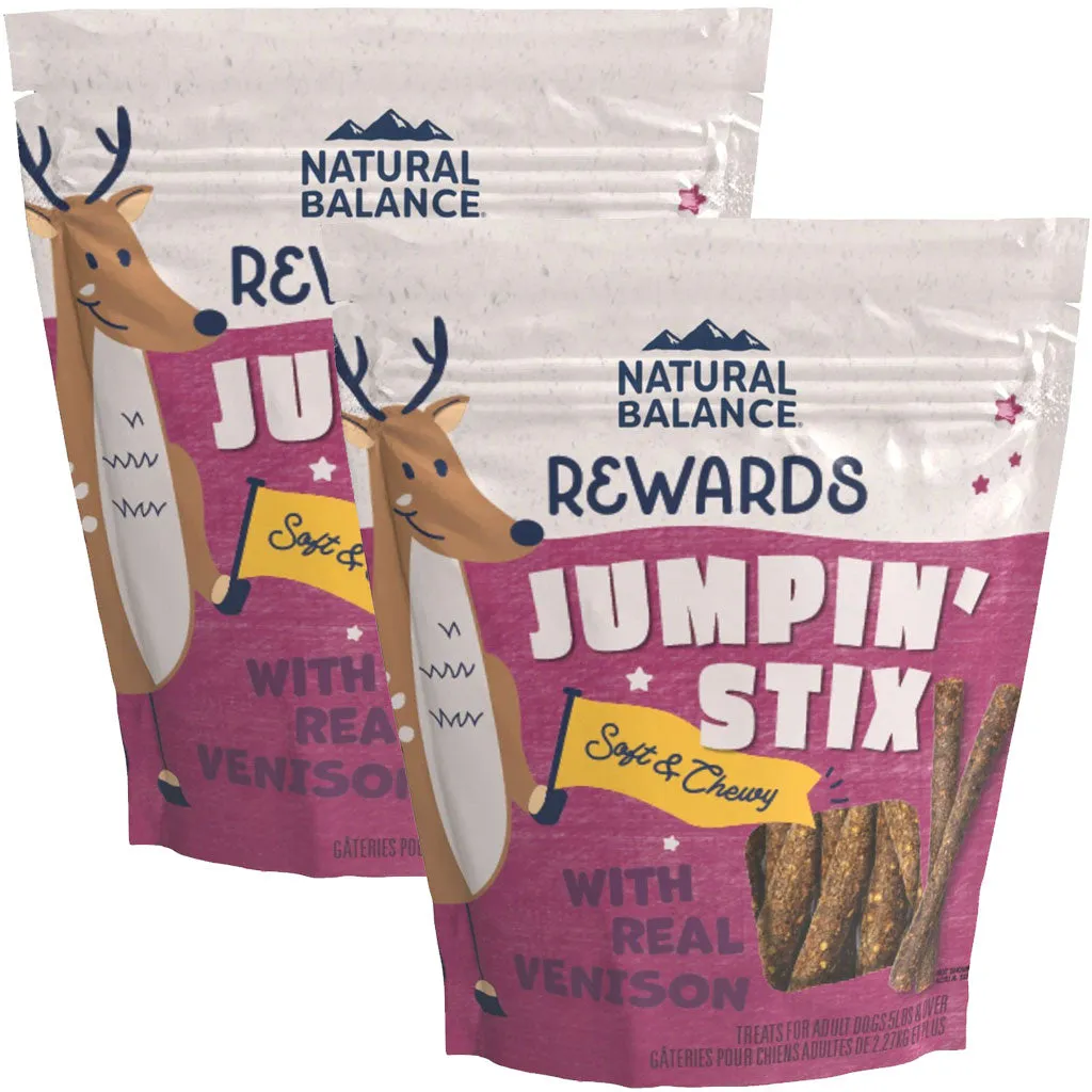 Natural Balance Rewards Jumpin' Stix Soft & Chewy with Real Venison Dog Treats