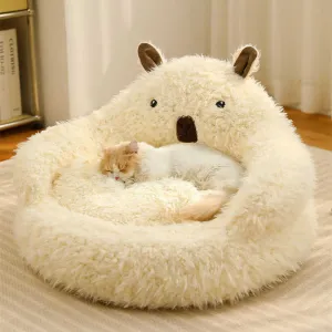 New Alpaca Pet Nest Deep Sleep Cat/Dog Mat Small.  عش جديد للحيوانات الأليفة من الألبكة، مناسب للنوم العميق