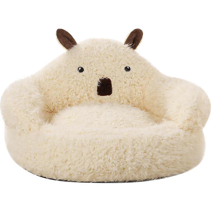 New Alpaca Pet Nest Deep Sleep Cat/Dog Mat Small.  عش جديد للحيوانات الأليفة من الألبكة، مناسب للنوم العميق