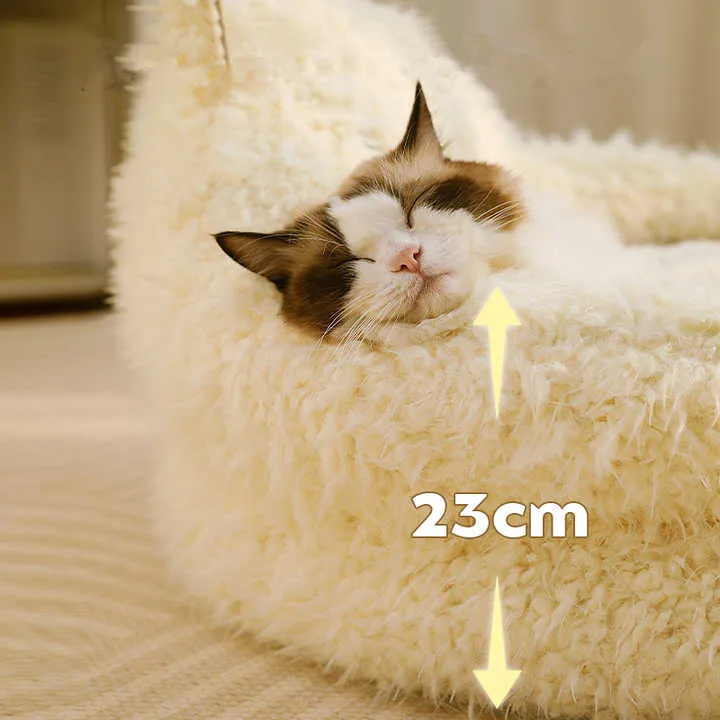 New Alpaca Pet Nest Deep Sleep Cat/Dog Mat Small.  عش جديد للحيوانات الأليفة من الألبكة، مناسب للنوم العميق