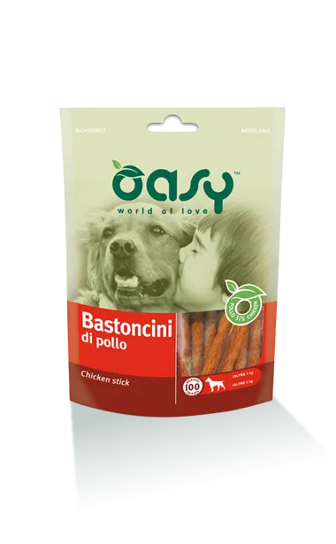 Oasy snacks Chicken Sticks (Bastoncini di pollo), 100g