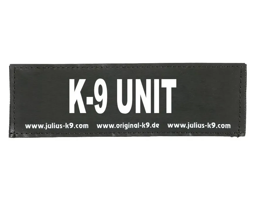 "K-9 Unit" Large / Small Harness Labels - Set of 2 Labels / patches