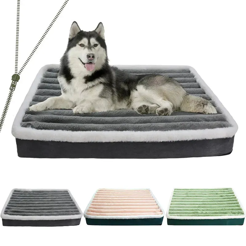 Removable Zipper Dog Bed Mat for Comfortable Rest